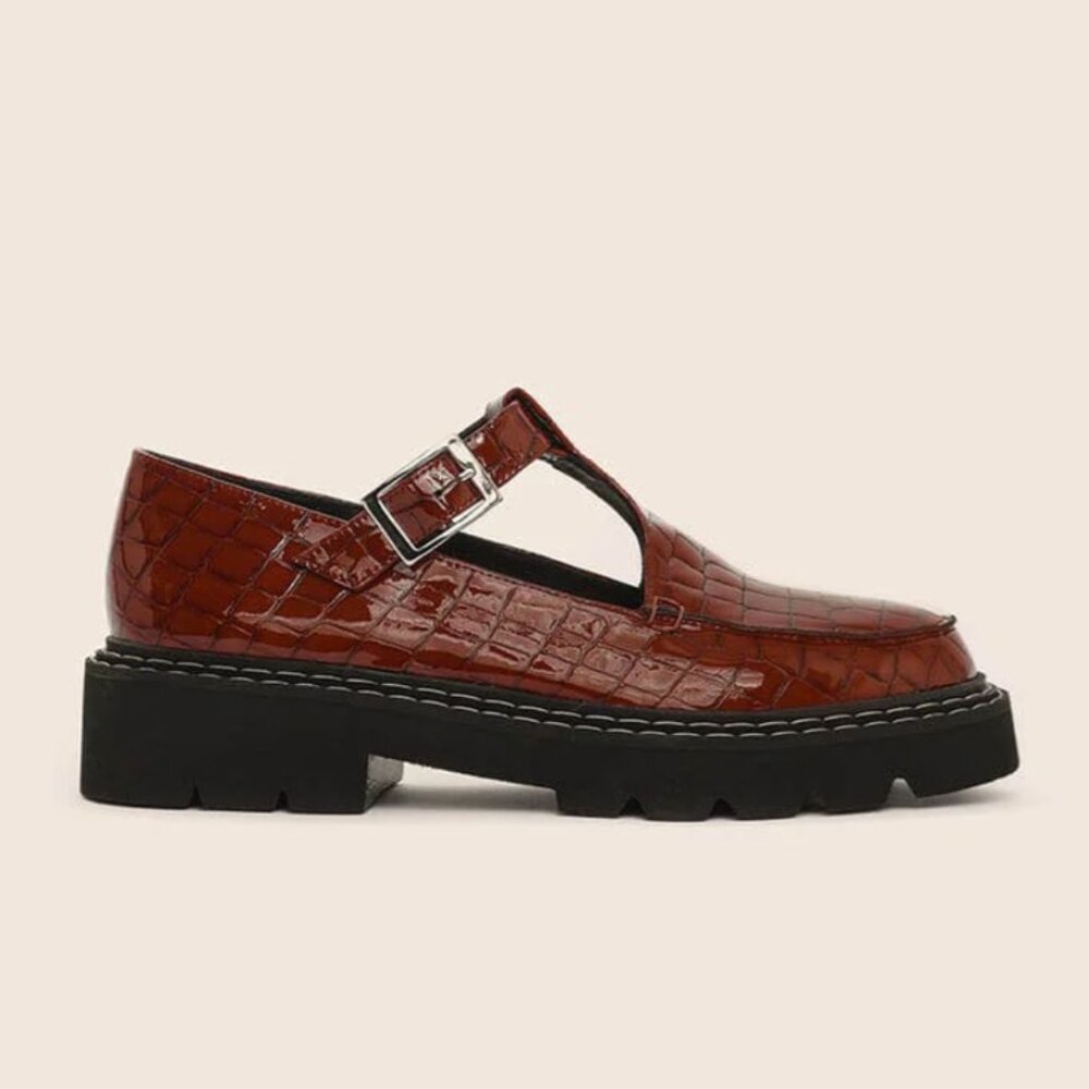 Maguire Shoes Neiva Brown Mary Jane Deadstock Leather